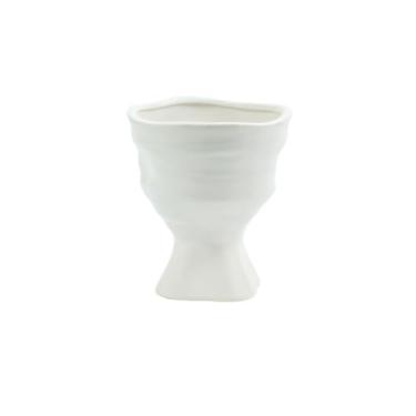 Imagem de Vasos irregulares estilo europeu placa de flor de cerâmica de pernas altas Phalaenopsis orquídea planta suculenta vaso de cerâmica vaso de mesa (B)