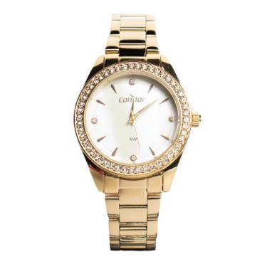 Imagem de Relógio Feminino Condor CO2036MYW/K4X Kit Dourado - TECHNOS, Dourado, 