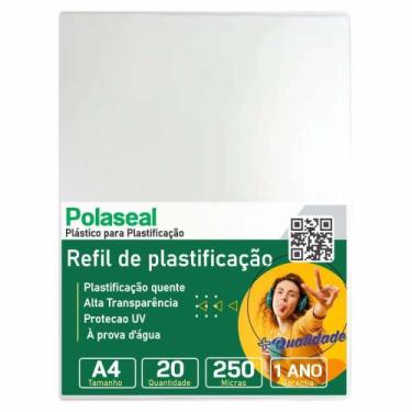 Imagem de Polaseal Plástico Para Plastificação A4 220x307x0,10mm 20un - CASSMAR