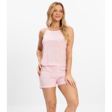 Imagem de Short Doll Curto Feminino De Liganete Bella Ana Rosa, GG, Rosa