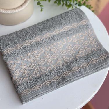 Imagem de Toalha de Rosto Avulsa Delicato 01 Peça 100% Algodão 450g/m² Extra Macio - Cinza Granito