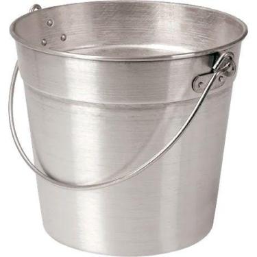 Imagem de Balde De Alumínio Com ou Sem Cordoalha Cargas Perigosas limpeza roupas