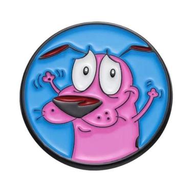 Imagem de Broches De Esmalte De Cachorro Rosa Fofo De Desenho Animado, Broches D