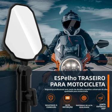 Imagem de Espelhos Laterais Universais Ajustáveis E Dobráveis Para Motocicletas 