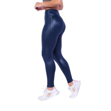 Imagem de Calça Legging Basica Em Cirre Cintura Alta Cos Alto - Wolfox, Marinho,