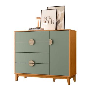 Imagem de Cômoda Sapateira Ipê Cinamomo Com Sálvia - Albatroz Móveis