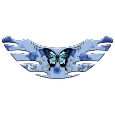 Imagem de Adesivo Rabeta Resinado Honda Biz 125 2006 A 2010 Azul Borboleta Azul