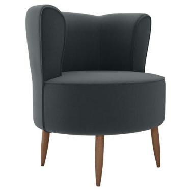 Imagem de Poltrona Decorativa Pes Palito Savana Milani Store Cinza - MILANI MOVE