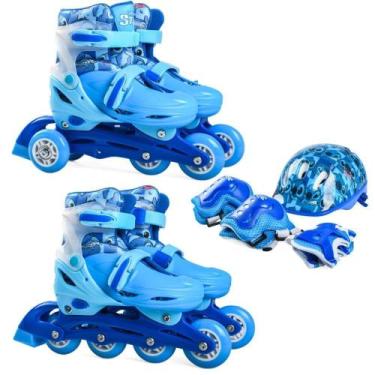 Imagem de Patins STITCH 2 em 1 Tamanho 32 AO 35 com KIT de Proteção - BBR