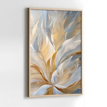 Imagem de Quadro com Moldura e Acrilico Cristal Vidro Artistico Pinceladas para 