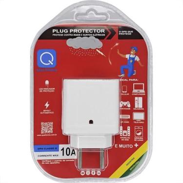 Imagem de Plug Protetor Dps Qualitronix 2 Polos 10A. Branco - Qpp01B