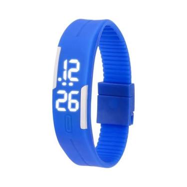 Imagem de Relógio Digital LED Infantil Com Pulseira De Silicone Relógio De Pulso