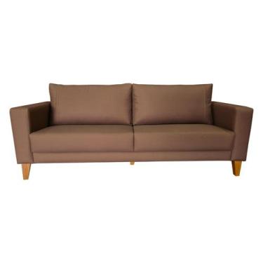 Imagem de Sofá  Argélia Tecido Acquablock Pé Trapézio Claro  200cm - 4R ESTOFADO