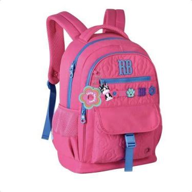 Imagem de Mochila Escolar Rebecca Bonbon Flower Power 17.5 Feminina Com Bolso An