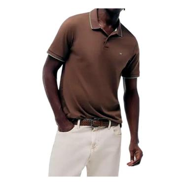 Imagem de Camisa Polo Masculina Hering MC Super Cotton Marrom - 3M4MHL-Masculino