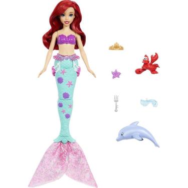 Imagem de Boneca Disney Princesa Ariel com Pet Amigos Do Oceano Mattel