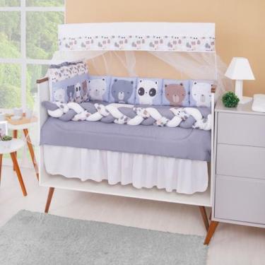 Imagem de Kit Berço Americano Almofadinhas Bebê Menino 13 peças - Avm Enxovais, 