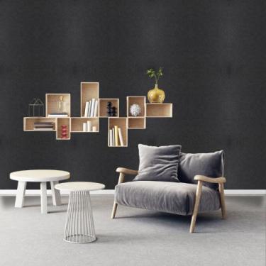 Imagem de Papel de Parede Adesivo Autocolante Decorativo Preto 1 ROLO 5 Metros x