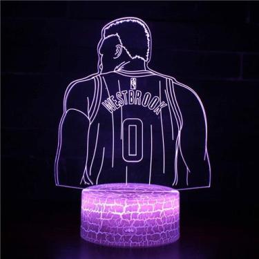 Imagem de Luz noturna LED 3D que muda de cor Westbrooks Basketballs - Yiweisai