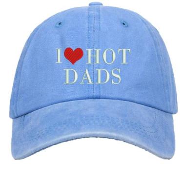 Imagem de Boné de beisebol de algodão I Love Hot Dads bordado para adultos - Yiw