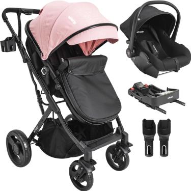 Imagem de Carrinho de Bebe Bebe Conforto Colinho Base ISOFIX Kiddo Vox II Rosa