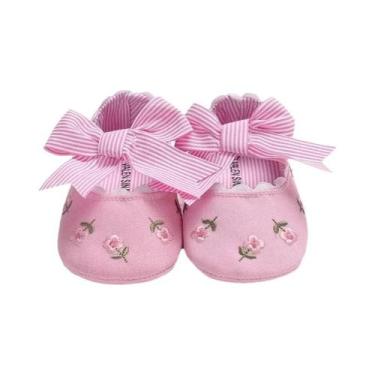 Imagem de Sapatos De Berço Para Bebês Meninas Com Sola Macia E Antiderrapante Co
