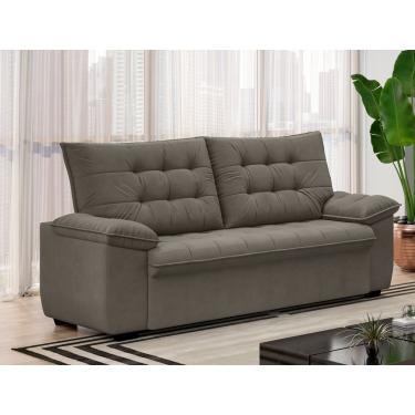 Imagem de Sofá 3 Lugares Luizzi Berlim Veludo 200cm Madeira Maciça