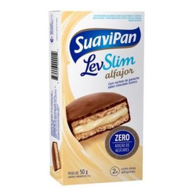 Imagem de MULTIPACK ALFAJOR LEVSLIM SABOR CHOCOLATE BRANCO 50g C/2 UNID.