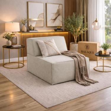 Imagem de Poltrona Modular Puff Compacto Bouclê Confortável - Balaqui - Balaqui 