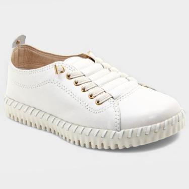 Imagem de Tênis Bottero Couro Bottwister III Feminino - Off White, 36