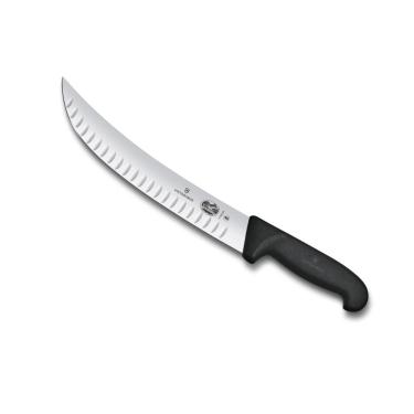 Imagem de Faca Victorinox Chef Profissional - Lâmina Curva com Sulcos - 25 cm - Preto - 5.7323.25
