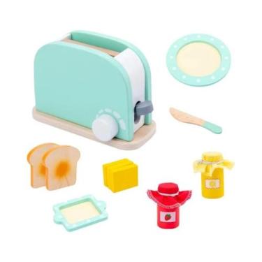 Imagem de Conjunto De Brinquedos De Cozinha De Madeira Para Crianças: Cafeteira,