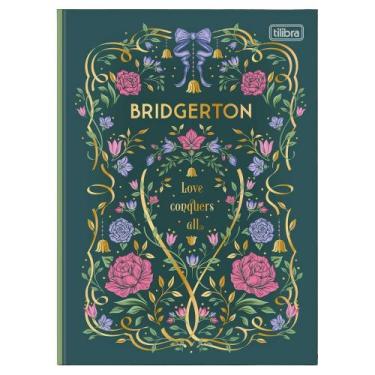 Imagem de Caderno Colegial Brochura Capa Dura Bridgerton Folhas Decoradas Super 