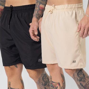Imagem de Kit 2 Bermudas Masculinas Academia Treino Shorts Elástico Luzzoo-Masculino