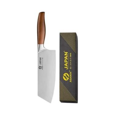 Imagem de Faca De Chef Santoku Japonesa Em Aço Inoxidável, Faca Profissional De 