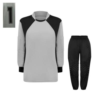 Imagem de Kit Goleiro Infantil Juvenil Camisa E Calça Acolchoada Novo Modelo-Unissex