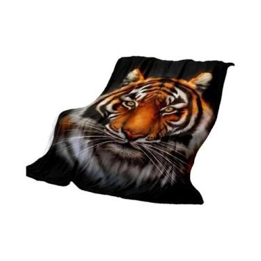 Imagem de Cobertor Sherpa 3D Super Macio Com Estampa De Tigre Para Primavera E O