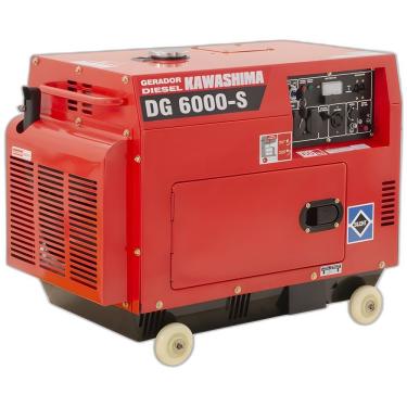 Imagem de Gerador à Diesel Dg6000es 120-240v Biv 4600w Kawashima
