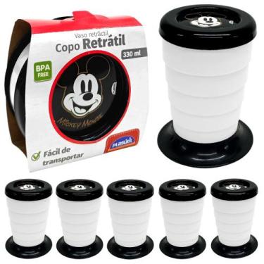 Imagem de 15 Copos Portátil Mickey Lembrancinha para Festa Infantil - Plasútil