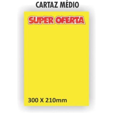 Imagem de Cartaz para Marcação Oferta Médio 30x21cm. Amarelo 10unid- Grespan