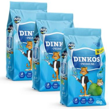 Imagem de Areia p Gato Sanitária Higiênica Para Gatos Anti Odor Dinkos Com Perfu