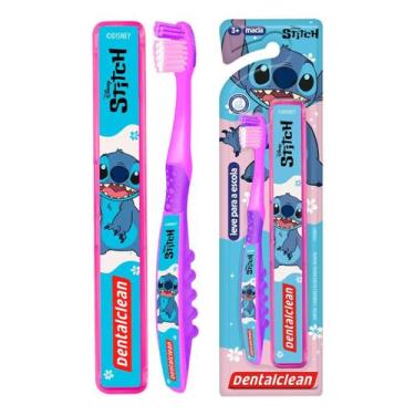 Imagem de Kit Escova Porta Escova Stitch Infantil para Higiene Diária - Minutoba