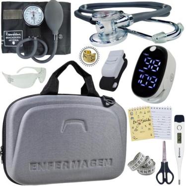 Imagem de Kit Enfermagem Estagio Super Luxo Medidor de Glicose Completo Premium,