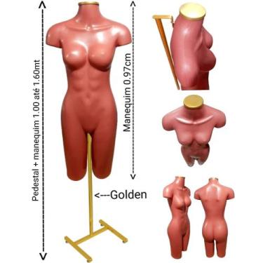 Imagem de Manequim feminino (Meio corpo modelo definido N.38) Rose com tampa Gol