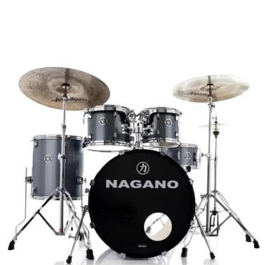 Imagem de Bateria Acústica Tagima Nagano Garage Fusion 20" C/Banco, Metallic Gra