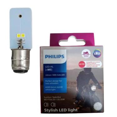 Imagem de Lampada farol m5 led biz 100 biz 125 bros 2009 philips 6000k