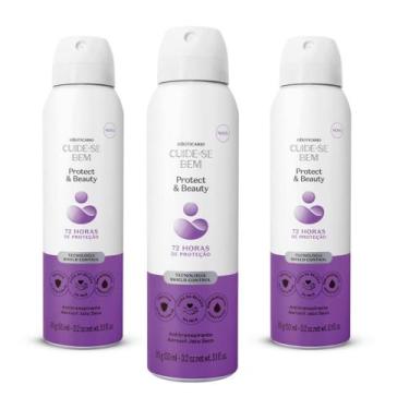 Imagem de Combo Desodorante Aerosol Cuide-se Bem Protect and Care 90g/150ml (3 i