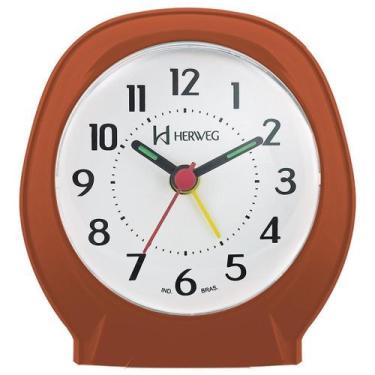Imagem de Despertador Analógico Herweg Ocre 2634-326