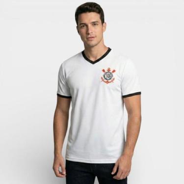 Imagem de Camiseta Corinthians Lumina Masculina - Branco - P - Braziline, P