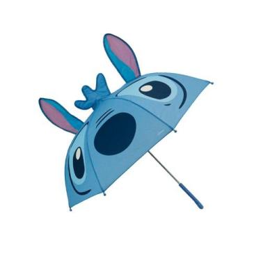 Imagem de Sombrinha Guarda Chuva Infantil Stitch Orelhas 3D Disney Premium - Tuu